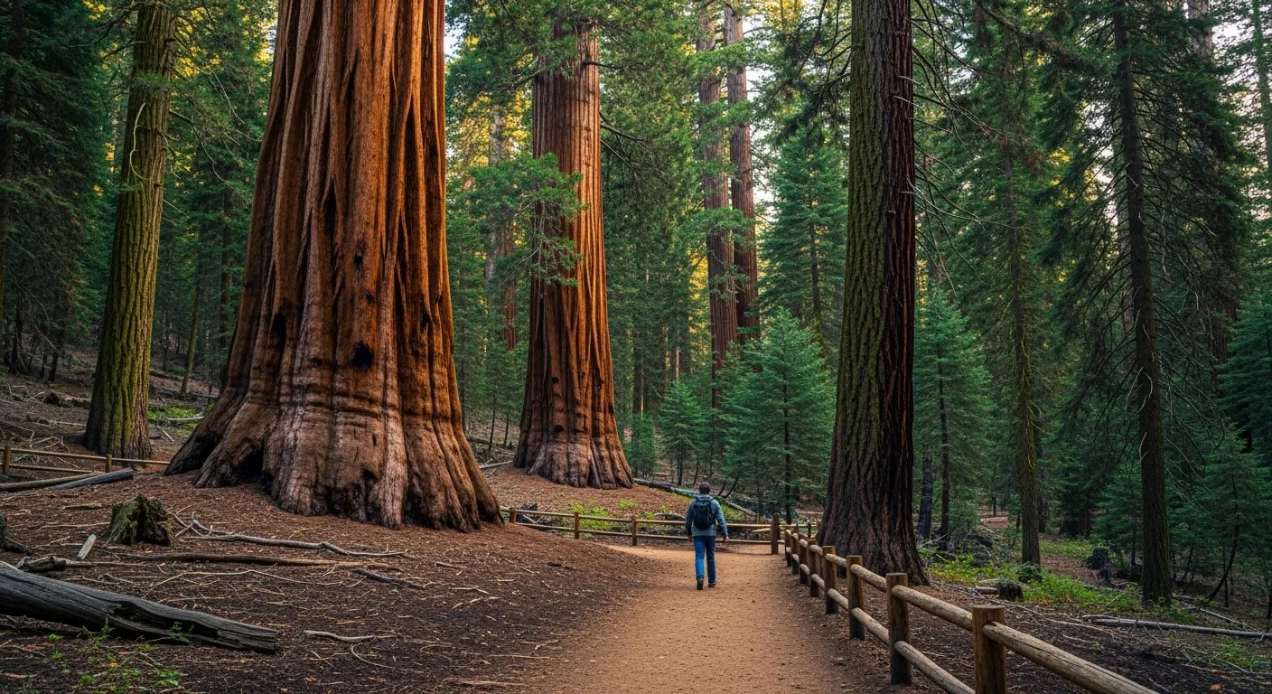 Giant sequoia forest in Calaveras County California