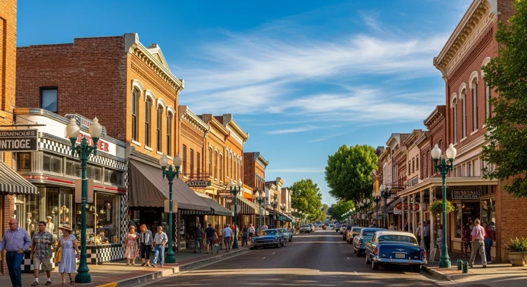Historic Main Street in Murphys California