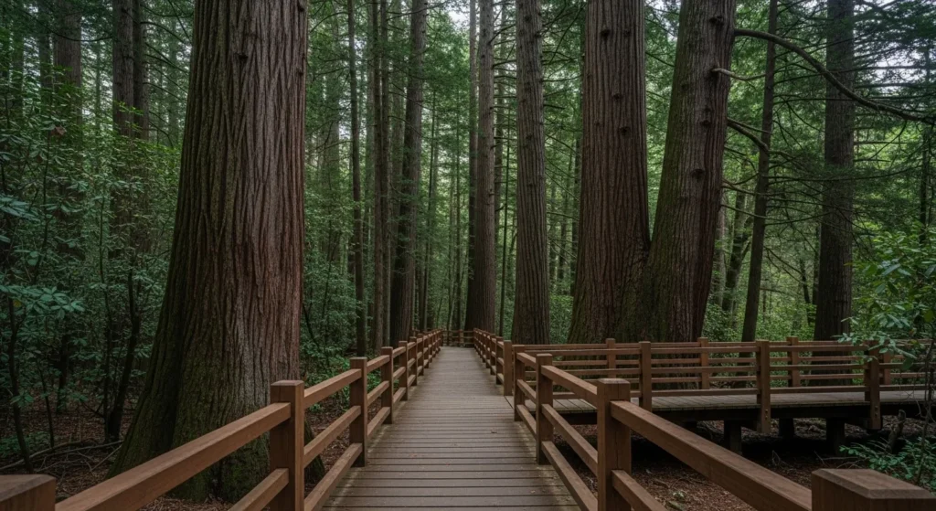 Scenic forest hiking view in Calaveras County California