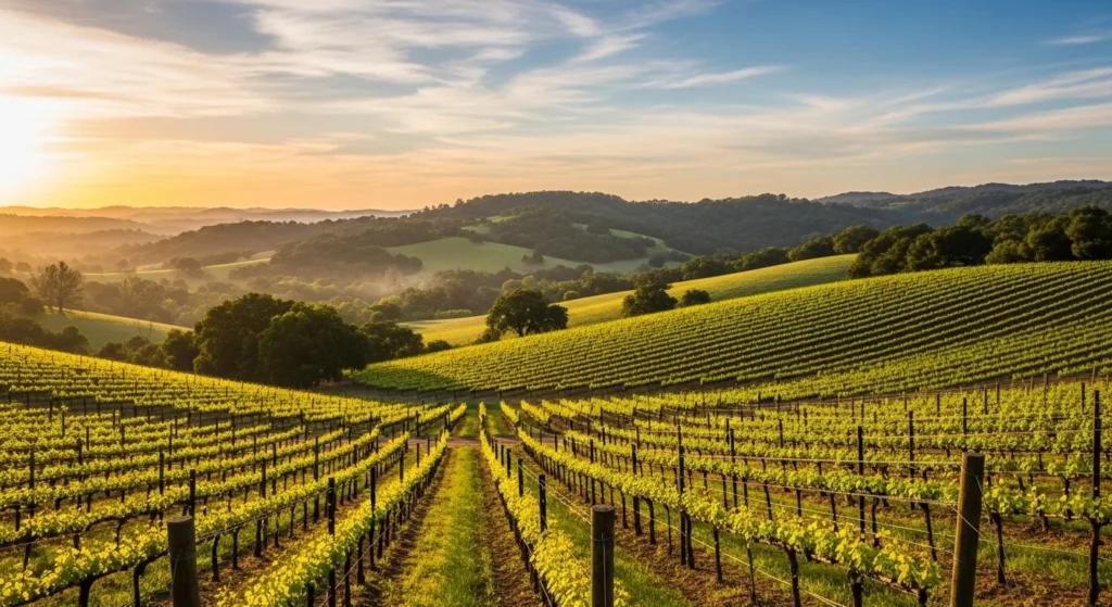Spring vineyard scenery near Murphys California