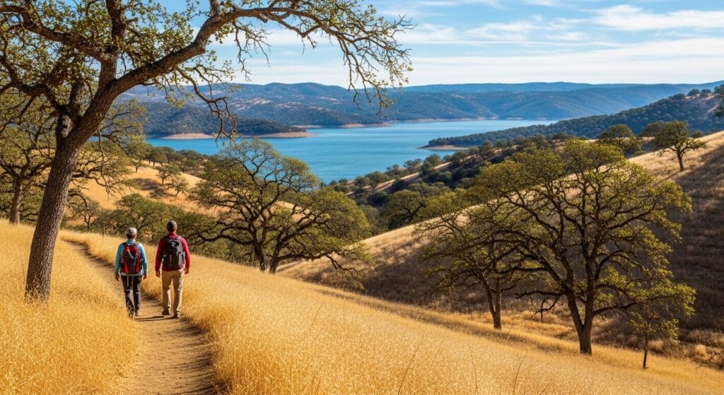 New Melones Lake hiking trail near Glory Hole Recreation Area