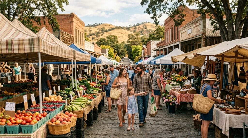 Farmers market and local summer events in Calaveras County California